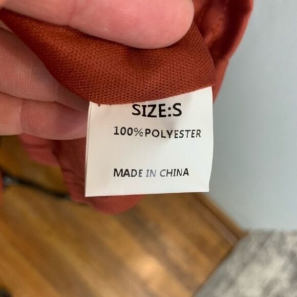 Swiss Dot Ruffle Rust Boho Chiffon TuTu Mini Skirt - Picture 7 of 9